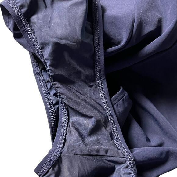 Tory Burch Women's Navy Blue White Padded Lipsi One-Piece Bathing Suit Size M - Picture 8 of 8